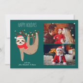 かわいいクリスマススロット2フォトコラージホリデーカード シーズンカード (正面)