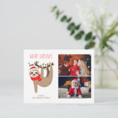 かわいいクリスマススロット2フォトコラージュ シーズンポストカード (スタンド正面)