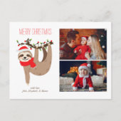 かわいいクリスマススロット2フォトコラージュ シーズンポストカード (正面)