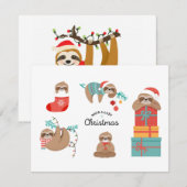 かわいいクリスマススロー シーズンカード (正面/裏面)