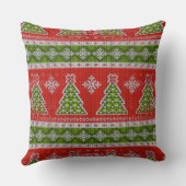 かわいいクリスマスセーターデザイン クッション (裏面)