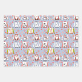 かわいいクリスマスセーター包装紙セット3 ラッピングペーパーシート (正面)