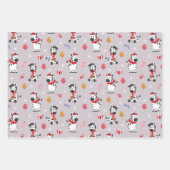 かわいいクリスマスゼブラと友達 ラッピングペーパーシート (正面2)