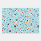 かわいいクリスマスゼブラと友達 ラッピングペーパーシート (正面)