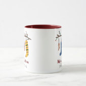 かわいいクリスマスソックスのホリデーギフト マグカップ (中央)