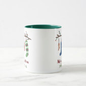 かわいいクリスマスソックス休日クリスマスギフト マグカップ (中央)