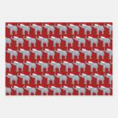 かわいいクリスマスゾウの子ども ラッピングペーパーシート (正面2)