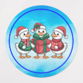 かわいいクリスマスダックのカートゥーンアート-68105 ラベル (デザイン2)