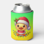 かわいいクリスマスダック漫画Santa-68362 缶クーラー (缶正面)
