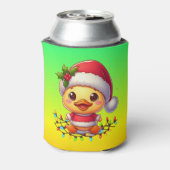 かわいいクリスマスダック漫画Santa-68362 缶クーラー (缶裏面)