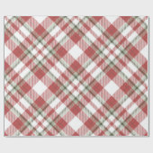 かわいいクリスマスチェック柄 ラッピングペーパー (フラット)