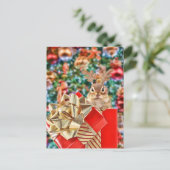 かわいいクリスマスチップムンク シーズンポストカード (スタンド正面)