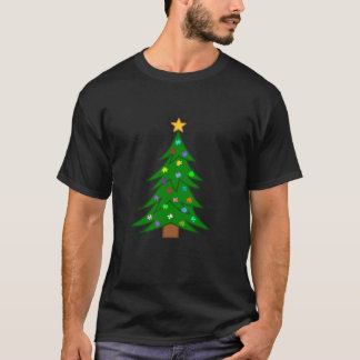 かわいいクリスマスツリーとパズルピースオーナメントPu Tシャツ