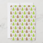 かわいいクリスマスツリーと水玉模様パーティー招待状 招待状 (裏面)