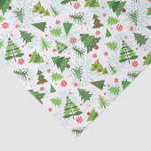 かわいいクリスマスツリーのプリントのティッシュ 薄葉紙 (詳細)