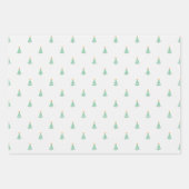 かわいいクリスマスツリーの上に白 ラッピングペーパーシート (正面2)