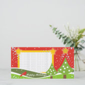 かわいいクリスマスツリーの写真カード シーズンカード (スタンド正面)