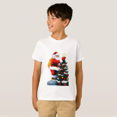 かわいいクリスマスツリーの飾り付けのキャラクターの子供用Tシャツ Tシャツ (正面フル)