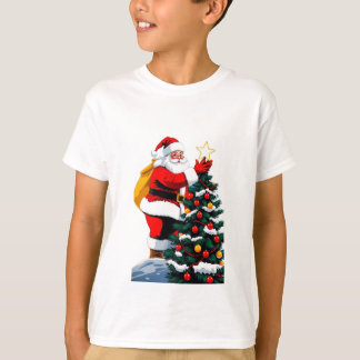 かわいいクリスマスツリーの飾り付けのキャラクターの子供用Tシャツ Tシャツ