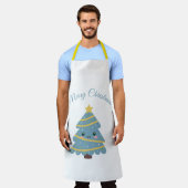 かわいいクリスマスツリーエプロン エプロン (着用した状態)