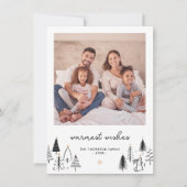 かわいいクリスマスツリーカスタムグリーティングフォトホリデー シーズンカード (正面)