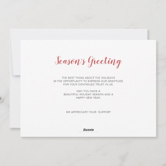 かわいいクリスマスツリーカー企業のビジネス シーズンカード (裏面)