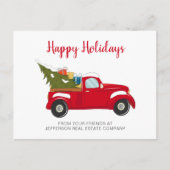 かわいいクリスマスツリーカー企業のビジネス シーズンポストカード (正面)