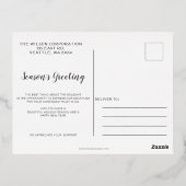 かわいいクリスマスツリーカー企業のビジネス 箔シーズンポストカード (裏面)