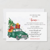 かわいいクリスマスツリーカー移動 シーズンカード (正面)