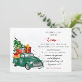 かわいいクリスマスツリーカー移動 シーズンカード (スタンド正面)