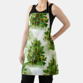 かわいいクリスマスツリーキャンドルライト エプロン (インサイチュ)