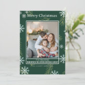 かわいいクリスマスツリーズグリーンレトロボホフォト シーズンカード (スタンド正面)