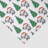 かわいいクリスマスツリーパンダ赤サンタハット 薄葉紙 (詳細)