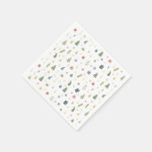 かわいいクリスマスツリープレゼントオーナメントパターン スタンダードカクテルナプキン (角)
