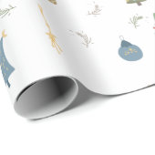 かわいいクリスマスツリープレゼントオーナメントパターン ラッピングペーパー (ロールコーナー)