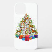 かわいいクリスマスツリーボクサードッグファミリークリスマスギフト Case-Mate iPhoneケース (裏面)