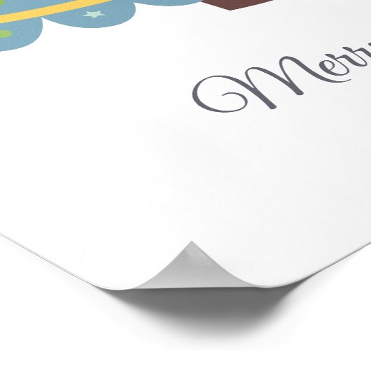 かわいいクリスマスツリーポスター ポスター (角)