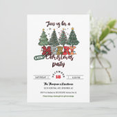 かわいいクリスマスツリーリトルメリークリスマスパーティー 招待状 (スタンド正面)