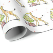 かわいいクリスマスツリー動物の漫画ラッピング紙 ラッピングペーパー (ロールコーナー)