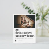 かわいいクリスマスツリー新しいホームフォトホリデームービング 案内状 (スタンド正面)