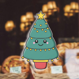 かわいいクリスマスツリー ウィンドウサイン