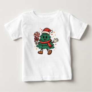 かわいいクリスマスツリー キッズTシャツ / 祝祭的な休日 ベビーTシャツ