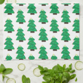 かわいいクリスマスツリー キッチンタオル (折り畳み)