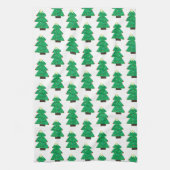 かわいいクリスマスツリー キッチンタオル (縦)