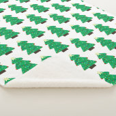 かわいいクリスマスツリー シェルパブランケット (3/4)