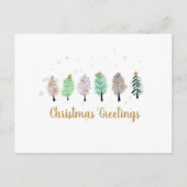 かわいいクリスマスツリー シーズンポストカード (正面)