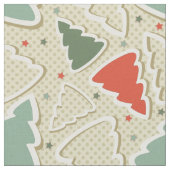 かわいいクリスマスツリー ファブリック (クローズアップ)