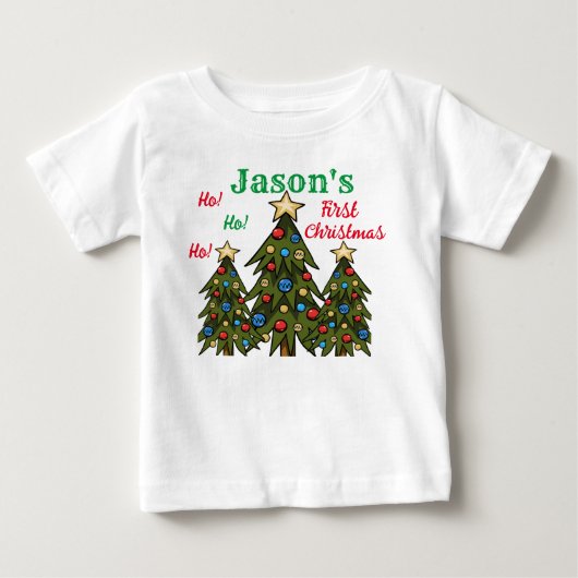 かわいいクリスマスツリー ベビーTシャツ (正面)