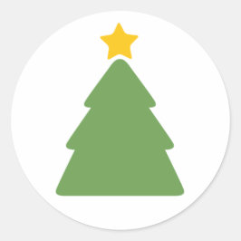 かわいいクリスマスツリー ラウンドシール