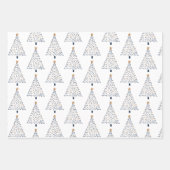 かわいいクリスマスツリー ラッピングペーパーシート (正面2)